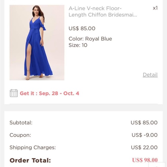 JJs House Royal Blue Maxi Dress - Picture 5 of 6
